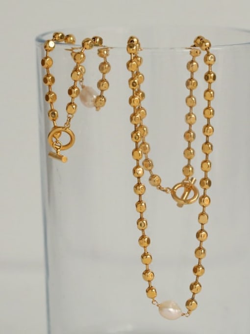 ACCA Brass Bead Round Vintage Fashion round bead chain Necklace 3