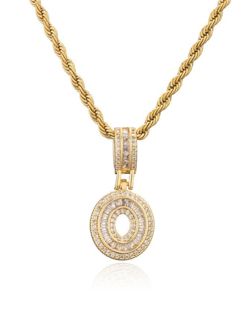 0 Pendant (without chain) Brass Cubic Zirconia Trend Number Pendant