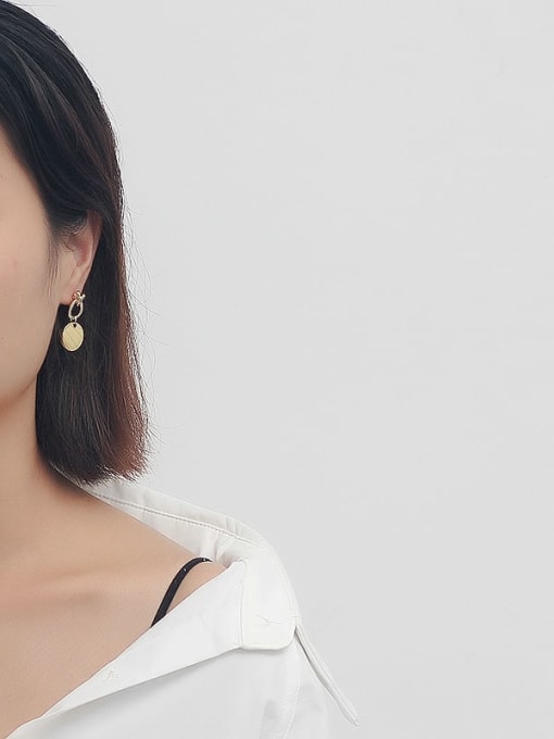 HYACINTH Copper Enamel Round Minimalist Drop Trend Korean Fashion Earring 2