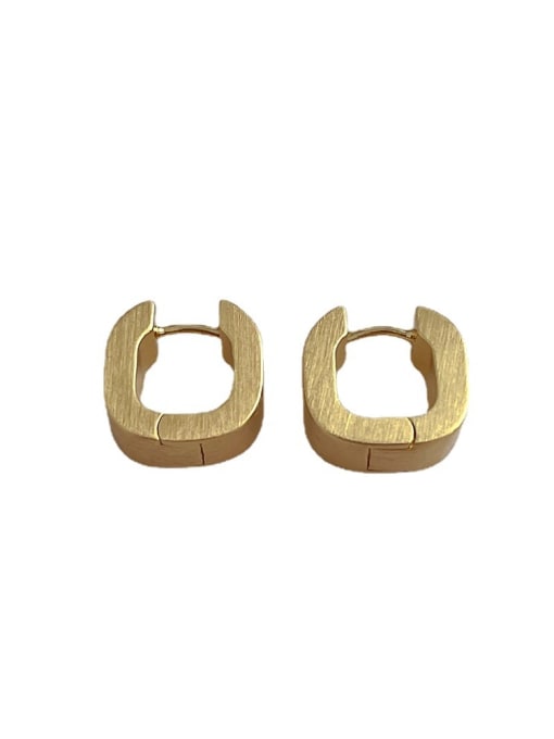 ZRUI Brass Geometric Minimalist Huggie Earring 3