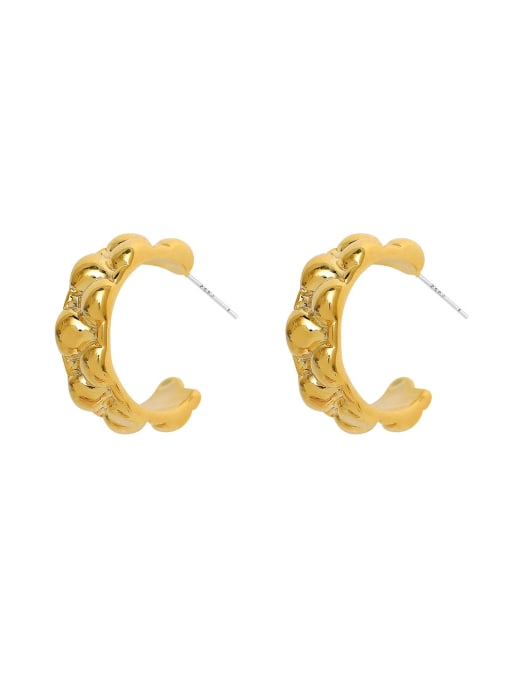 HYACINTH Brass Geometric Minimalist Stud Earring 0