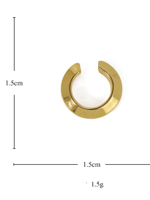 ACCA Brass  Smooth Geometric Minimalist Single Earring Single 3