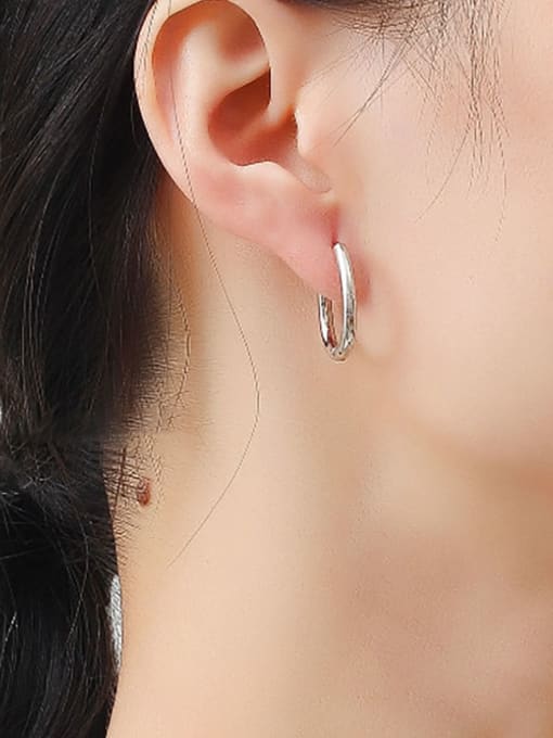 HYACINTH Brass Oval Minimalist Hoop Trend Korean Fashion Earring 1