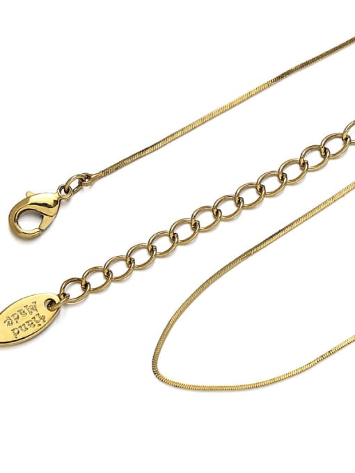 1 Brass Geometric Minimalist Chain Necklace