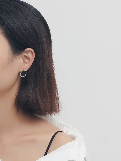 HYACINTH Copper Shell Geometric Ethnic Stud Trend Korean Fashion Earring 1