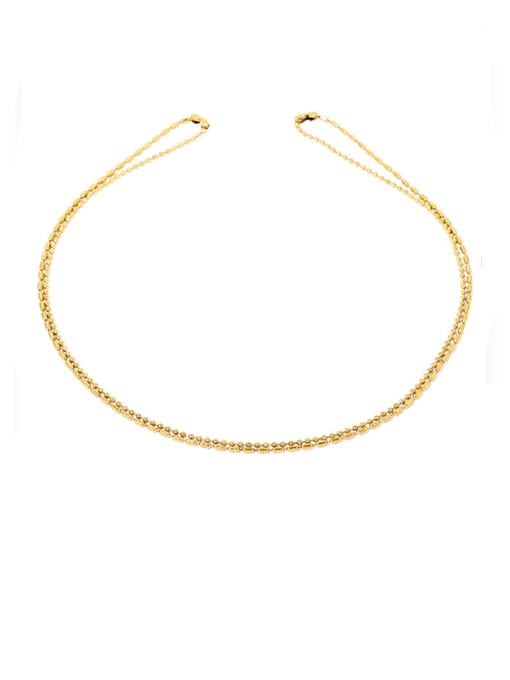 golden Titanium Steel Geometric Minimalist Necklace