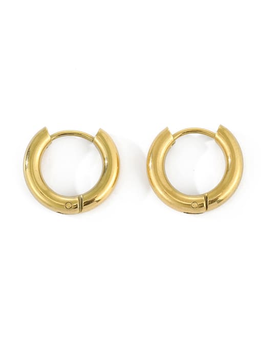 18mm gold Stainless steel Geometric Minimalist Huggie Earring