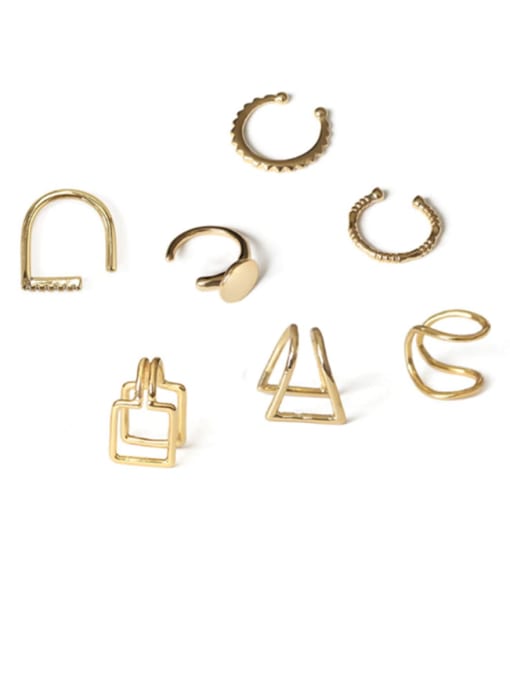 ACCA Brass Irregular Geometric Minimalist Single Earring 3