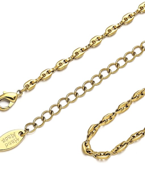 8 Brass Geometric Minimalist Chain Necklace