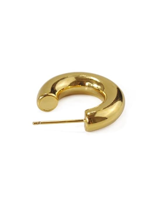 ACCA Brass Irregular Minimalist Stud Earring 3