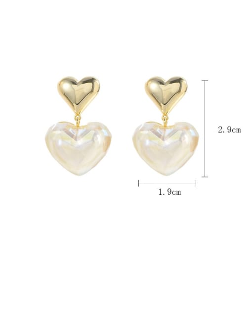 YOUH Brass Heart Dainty Stud Earring 2