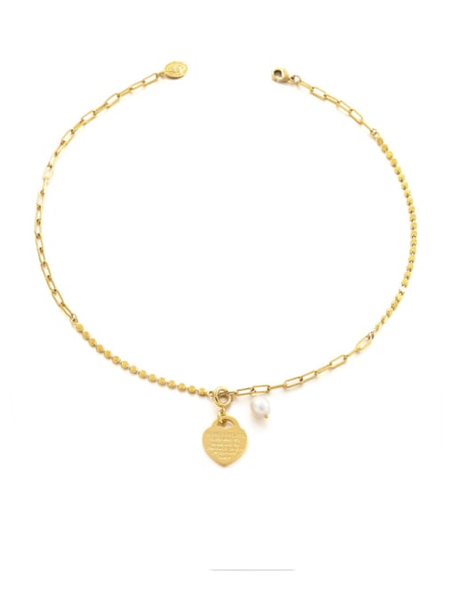 Pendant necklace Brass Geometric Minimalist Necklace