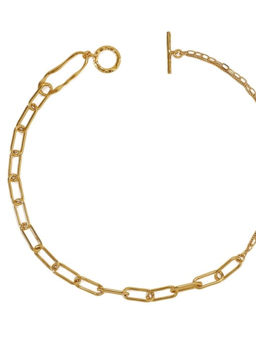 ACCA Brass Hollow Geometric Vintage  chain Necklace 2