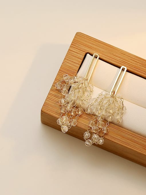 HYACINTH Copper Crystal Irregular Dainty Stud Trend Korean Fashion Earring 2