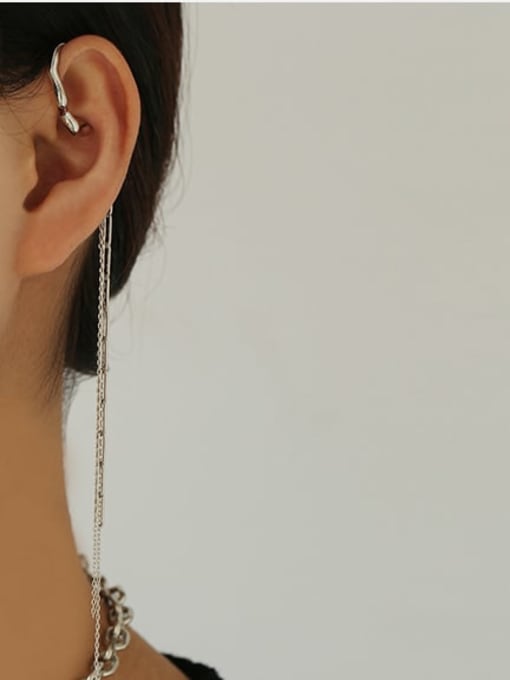 ACCA Brass Tassel Minimalist Threader Earring(Single) 2
