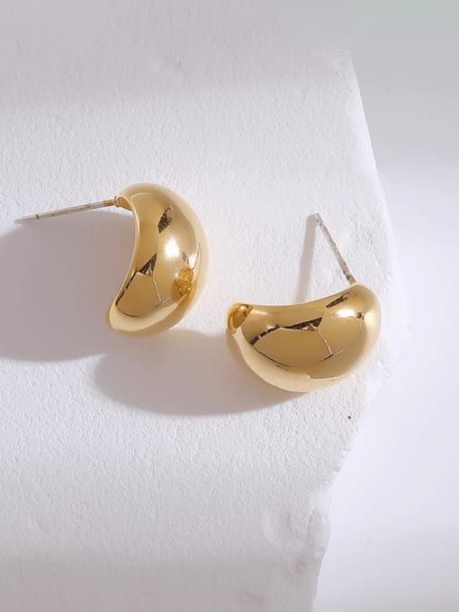 18k gold Brass Geometric Vintage Stud Earring