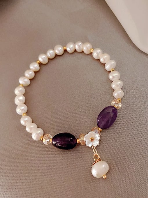 Papara Alloy Imitation Pearl Trend Beaded Bracelet 1