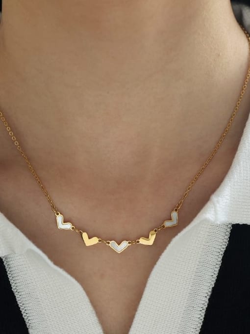 ACCA Brass Shell Heart Minimalist Necklace 1
