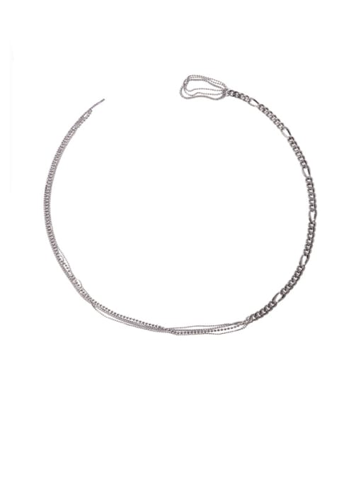 Necklace (multiple wearing) Brass Geometric Hip Hop Multi Strand Necklace