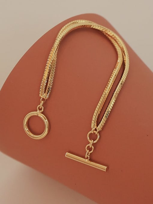 Five Color Brass Vintage Snake bone chain Strand Bracelet 2