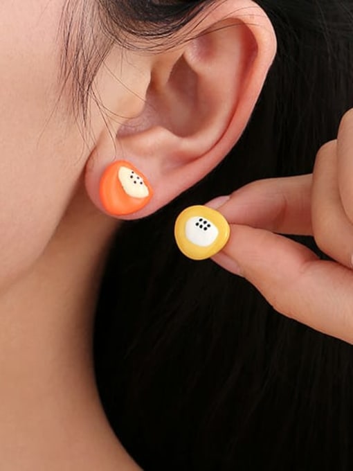 TINGS Alloy Enamel Geometric Cute Stud Earring 1