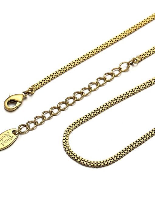 7 Brass Geometric Minimalist Chain Necklace
