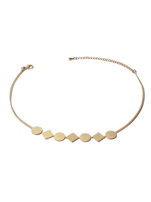 ACCA Brass Smooth Geometric Minimalist Necklace