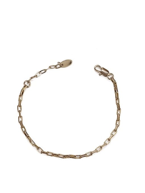 Coarse chain clause Brass Geometric Chain Minimalist Link Bracelet