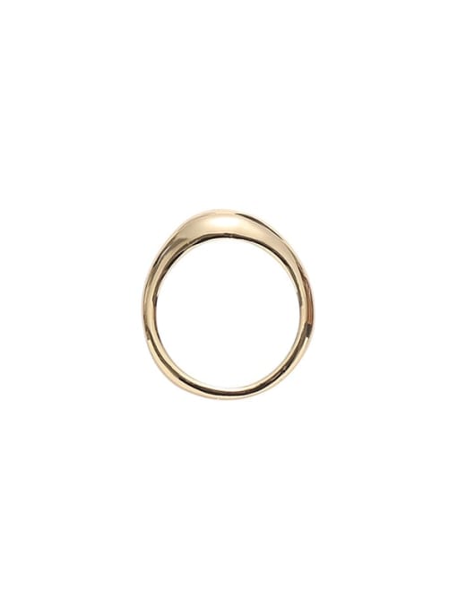 Golden Ring Brass Enamel Geometric Minimalist Band Ring