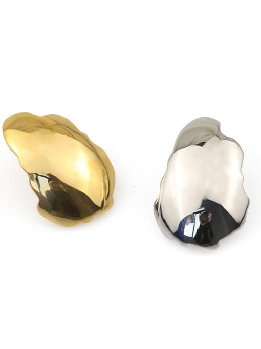ACCA Brass smooth Geometric Minimalist Stud Earring 3