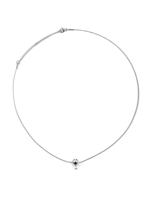 Titanium steel necklace Titanium Steel Geometric Vintage  Snake bone chain Necklace