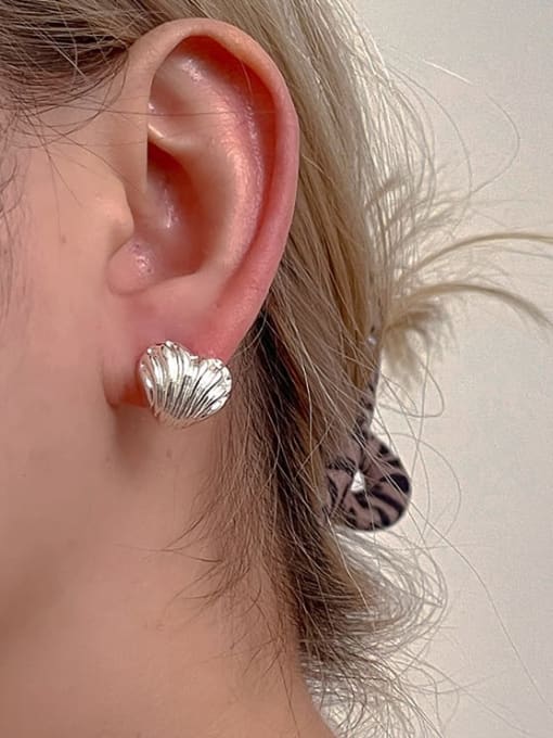 YOUH Brass Heart Minimalist Stud Earring 1