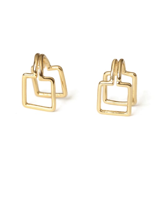 square Brass Irregular Geometric Minimalist Single Earring