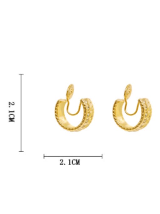 HYACINTH Brass Geometric Vintage Clip Earring 3