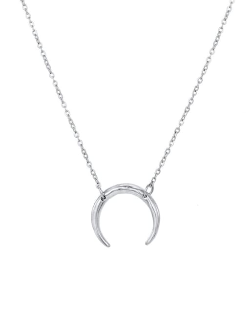 Desoto Stainless steel Moon Minimalist Necklace 0