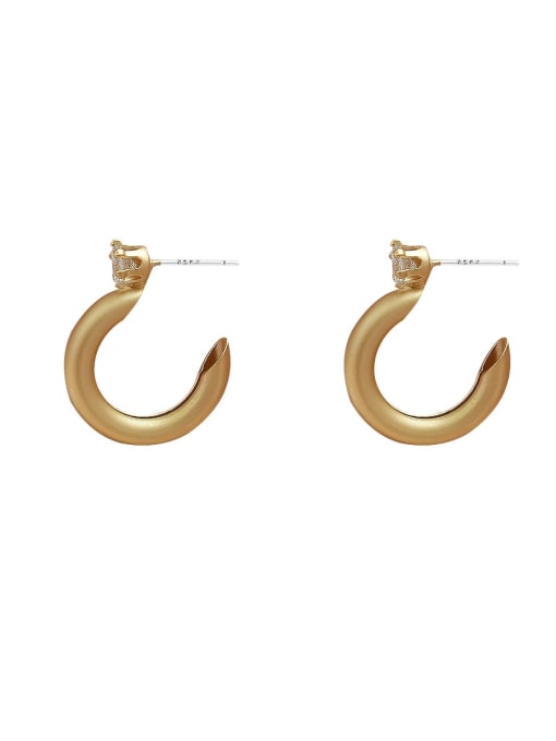 HYACINTH Brass Rhinestone Geometric Vintage Stud Earring 3