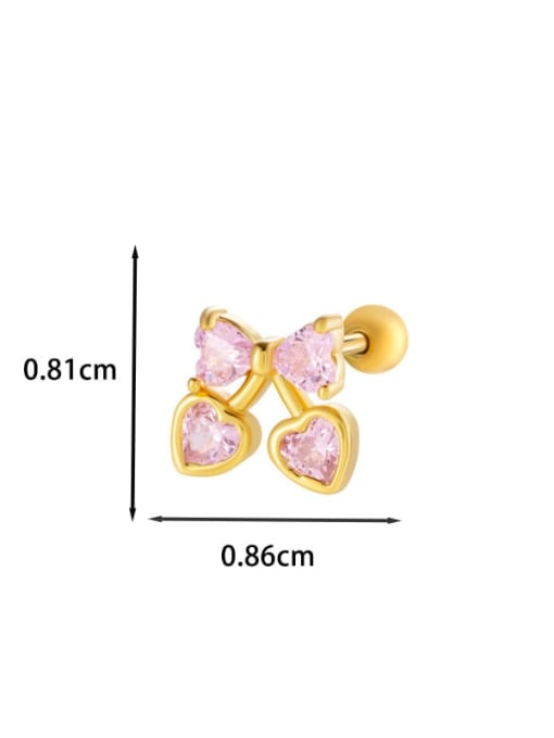 2  # Golden Brass Cubic Zirconia Planet Dainty Single Earring