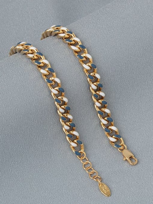 ACCA Brass Geometric Vintage Link Bracelet 1