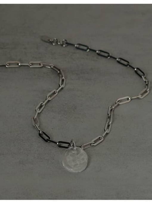 TINGS Brass Geometric Minimalist  Hollow  Chain Necklace 2