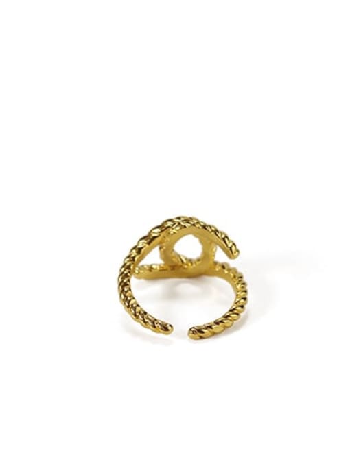 golden Brass Hollow Geometric Vintage Band Ring