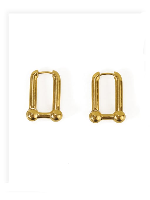 ACCA Brass Hollow Geometric Minimalist Stud Earring 2