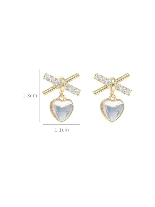 YOUH Brass Heart Dainty Stud Earring 4