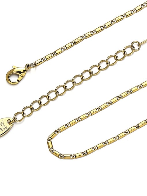 12 Brass Geometric Minimalist Chain Necklace