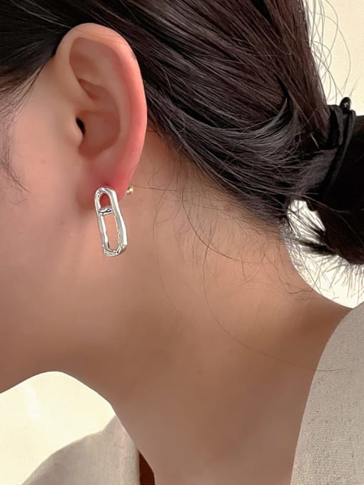 ZRUI Brass Geometric Trend Stud Earring 2