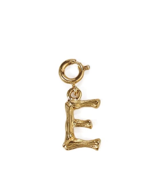 E Brass Letter Vintage Pendant