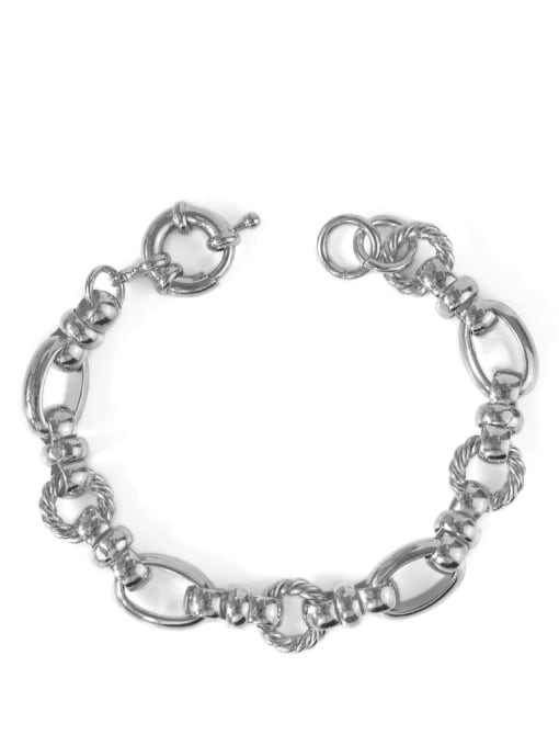 Style 3 (Platinum) Brass Hollow Geometric  Chain Vintage Link Bracelet