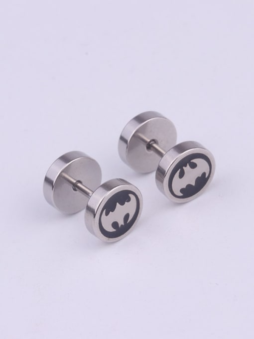 18# Steel Color Stainless steel Bell Minimalist Stud Earring