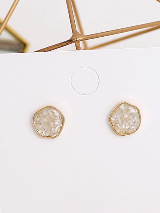 HYACINTH Copper Opal Geometric Dainty Stud Trend Korean Fashion Earring 3