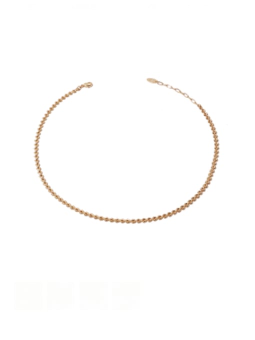 ACCA Brass Geometric Vintage Hollow   Chain Necklace 0