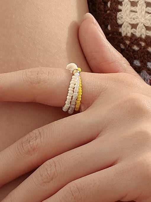 TINGS Brass MGB beads Geometric Cute Stackable Ring 1